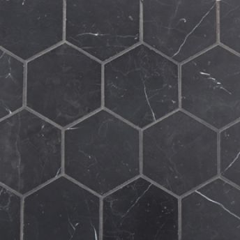 Nero Marquina Honed 70mm Hexagon