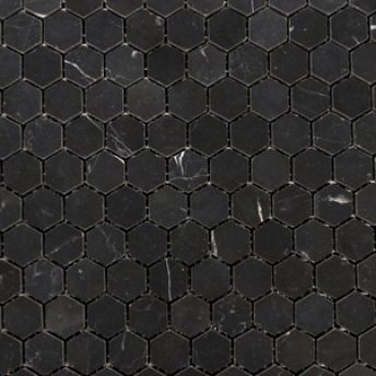 Nero Marquina Honed Hexagon 23mm