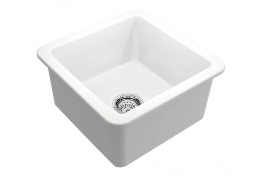 Cuisine 46 x 46 Inset / Undermount Fine Fireclay Matte White Sink