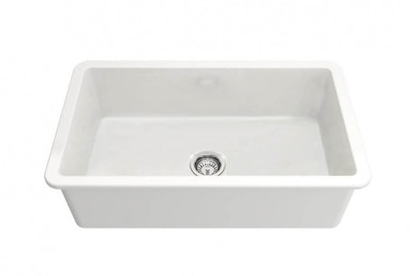 Cuisine 81 x 48 Inset / Undermount Fine Fireclay Matte White Sink