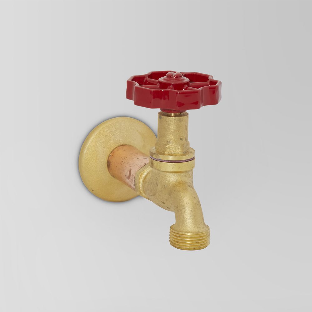 Eden Bib Tap with Red Powdercoat Handles