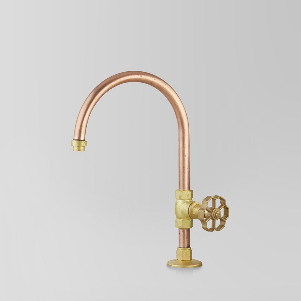 Eden Pillar Tap with Brass Handles