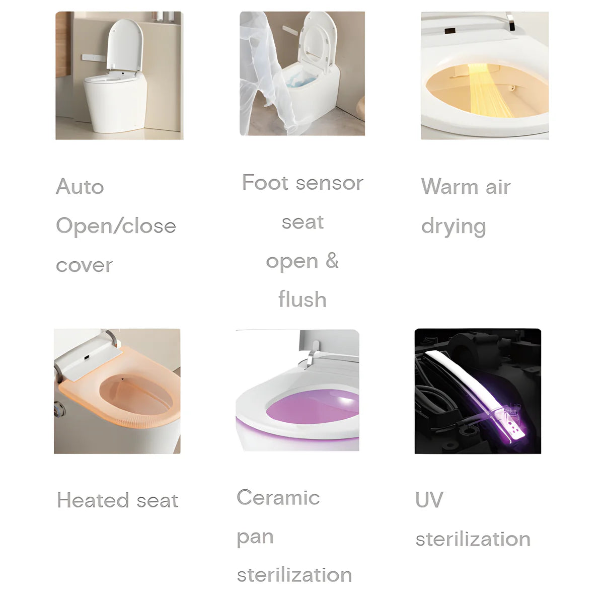 Lafeme Autolux Rimless Smart Toilet w/autoflash gloss white