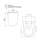 LaFeme Thea Standard Electrical Bidet Remote Control Gloss White