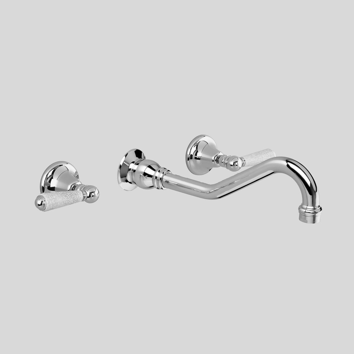 Olde English Wall Set with 255mm spout Crackle Handles