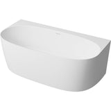 Narva 158 x 86 MagnaCast Back To Wall Bath - Matte White