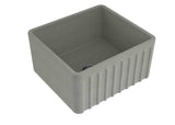 Novi 50 x 46 Fine Fireclay Concrete Look Farmhouse Butler Sink