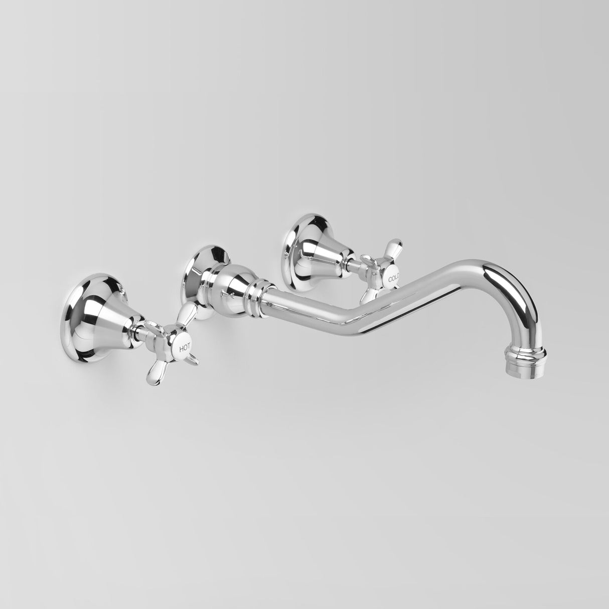 Olde English Wall Set with 255mm spout Cross Handle