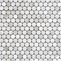 Bianco Carrara Marble Penny Round