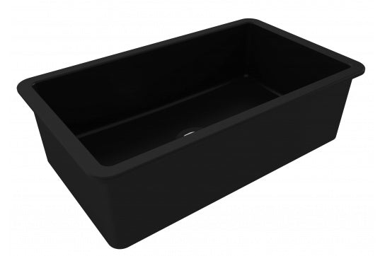 Cuisine 81 x 48 Inset / Undermount Fine Fireclay Matte Black Sink