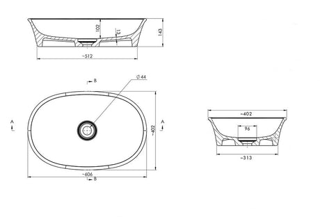 Claremont 60 MagnaCast Basin - Matte White