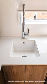 Cuisine 46 x 46 Inset / Undermount Fine Fireclay Matte White Sink