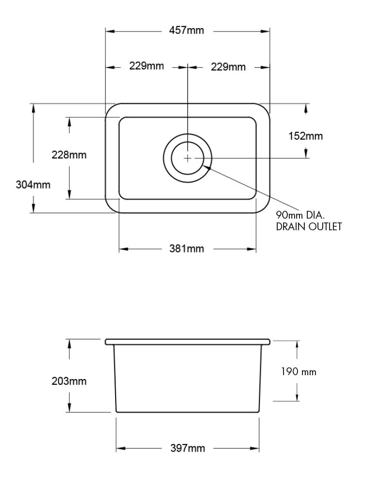 Cuisine 30 x 46 Inset / Undermount Fine Fireclay Matte Black Sink