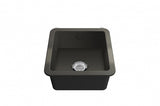 Cuisine 46 x 46 Inset / Undermount Fine Fireclay Matte Black Sink