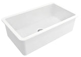 Cuisine 81 x 48 Inset / Undermount Fine Fireclay Gloss White Sink