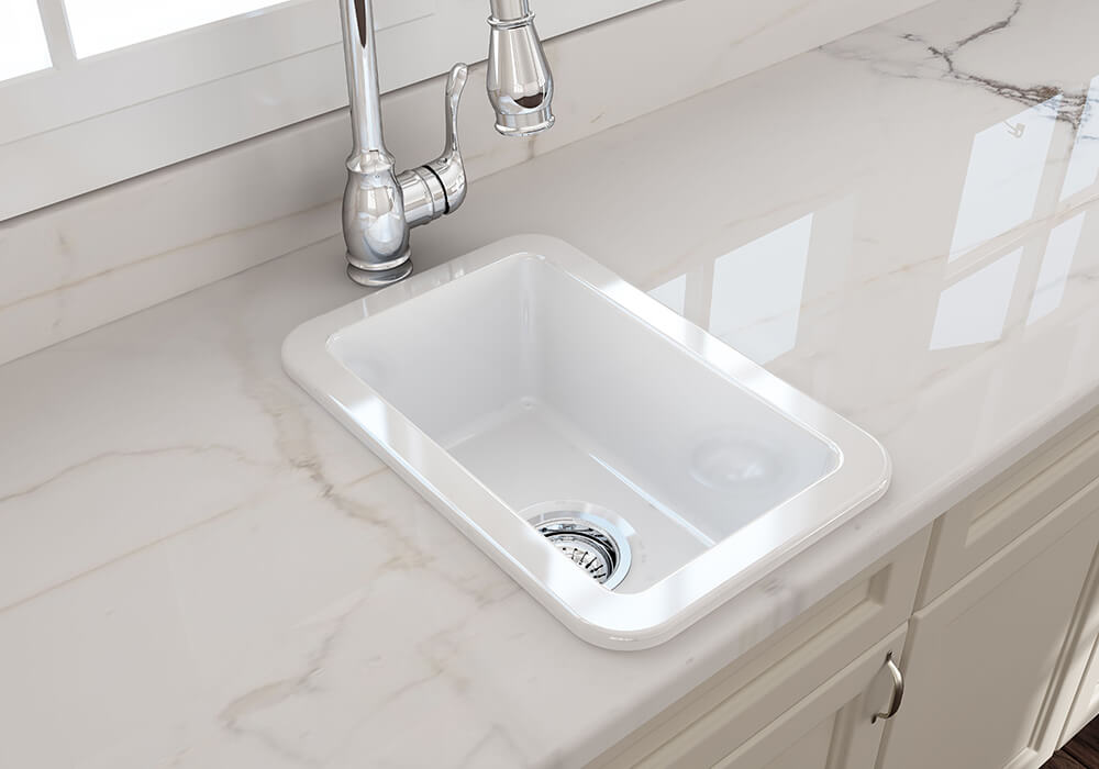 Cuisine 30 x 46 Inset / Undermount Fine Fireclay Gloss White Sink