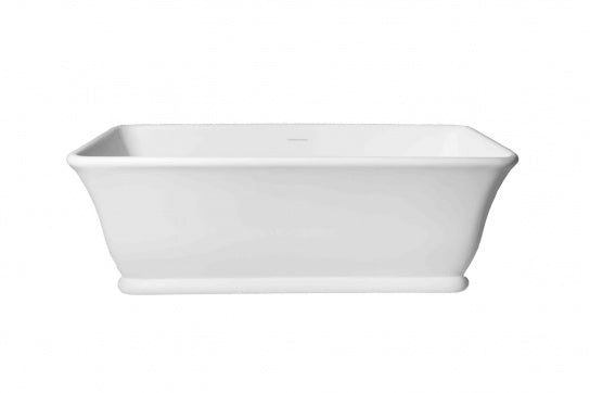 Turner Hastings Lynton 168 x 75 TitanCast Solid Surface Freestanding Bath - Satin Silk White