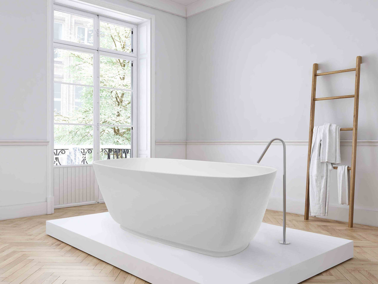 Turner Hastings Maldon 150 x 72 TitanCast Solid Surface Freestanding Bath - Gloss White