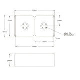 Novi 84 x 46 Farmhouse Sink
