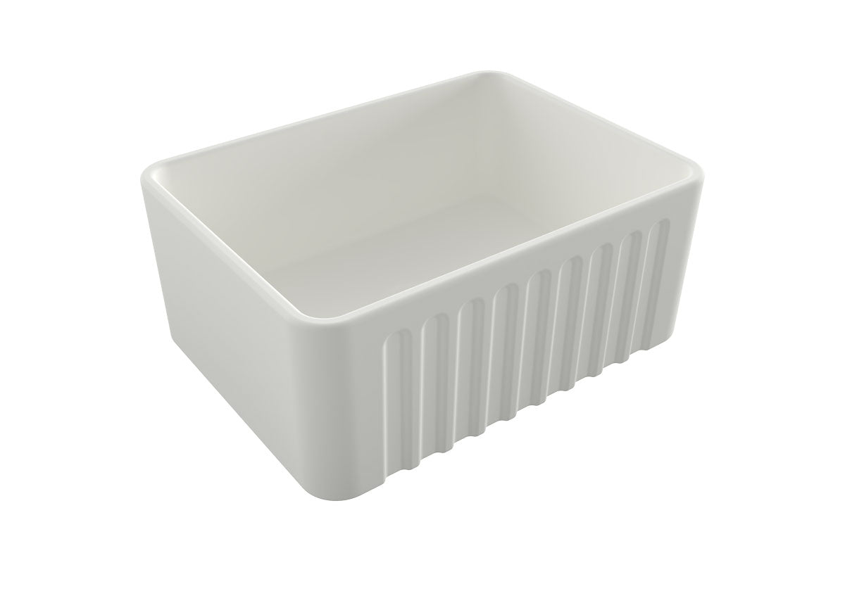 Novi 50 x 46 Fine Fireclay Gloss White Farmhouse Butler Sink