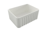 Novi 50 x 46 Fine Fireclay Gloss White Farmhouse Butler Sink