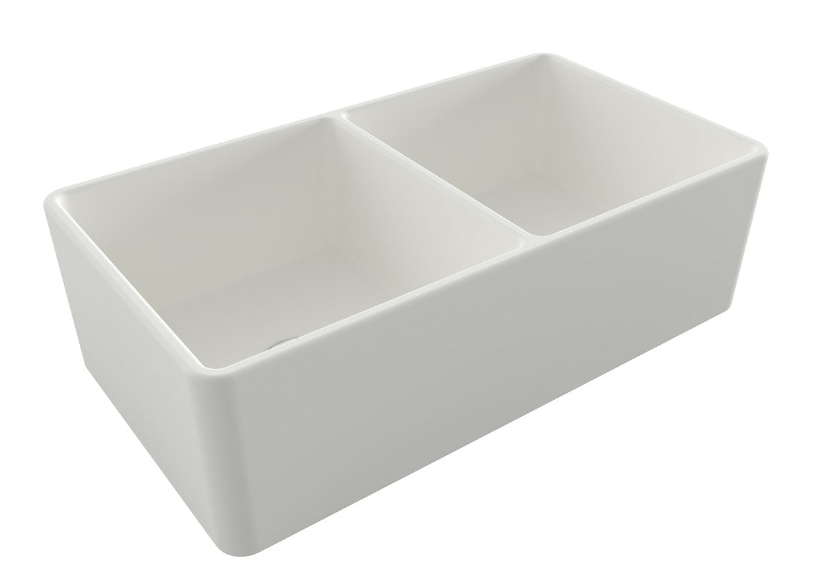 Novi 85 x 46 Fine Fireclay Matte White Farmhouse Butler Sink