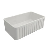 Novi 50 x 46 Fine Fireclay Gloss White Farmhouse Butler Sink