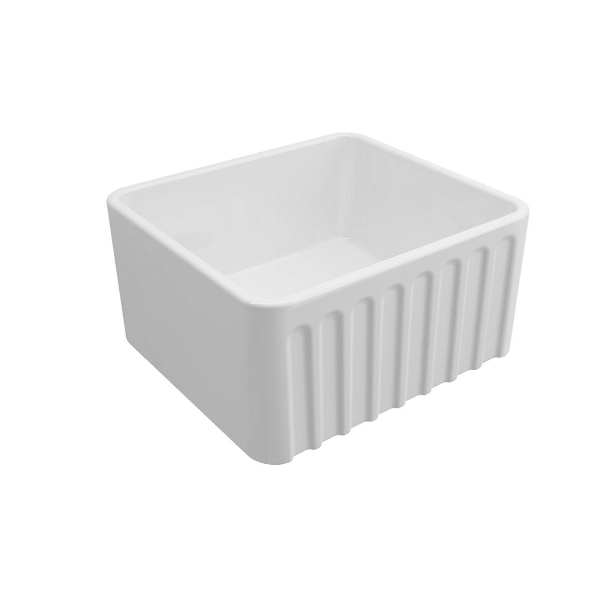 Novi 50 x 46 Fine Fireclay Gloss White Farmhouse Butler Sink