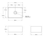 Novi 60 x 46 Fine Fireclay Concrete Look Farmhouse Butler Sink