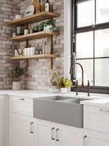 Novi 85 x 46 Fine Fireclay Concrete Look Farmhouse Butler Sink