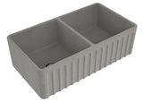 Novi 85 x 46 Fine Fireclay Concrete Look Farmhouse Butler Sink