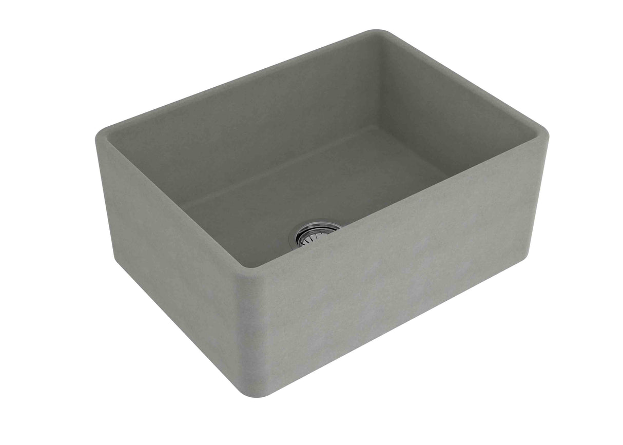 Novi 60 x 46 Fine Fireclay Concrete Look Farmhouse Butler Sink